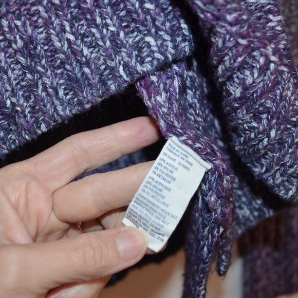 American Eagle Outfitters Knit Sweater Pullover Cowl Neck Purple Hues Women M/M - Picture 5 of 6